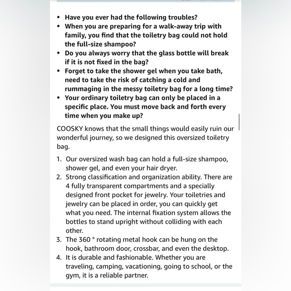 Teal Coosky Make Up Travel Bag - Picture 6 of 8